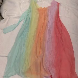 BELLE FRANCE FLOWY RAINBOW SHERBET SORBET TOP. NWT SZ M